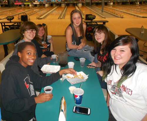 The Clear Lake Cardinals compete in the bowling portion of Bass Bowling at the Lakeside Family Fun and Event Center in Lakeport, Calif., on Sunday, October 20, 2013. Courtesy photo. 102013bassbowling2